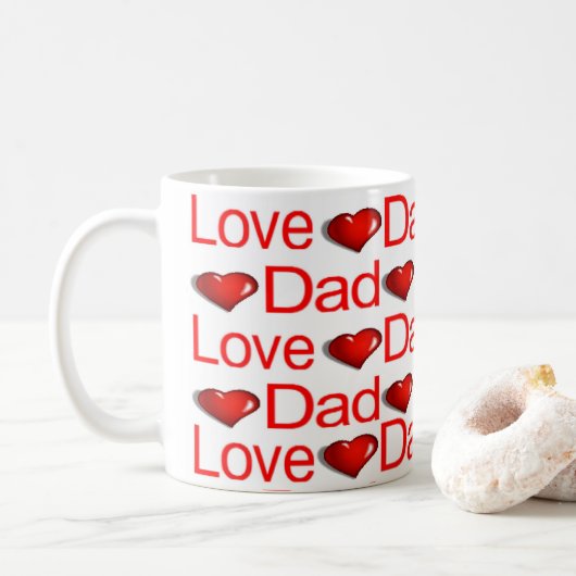 Gelukkige Valentijnsdag Mokken houden van papa Red (Met donut)