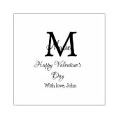 Gelukkige valentijnsdag monogram roze naam liefde rubberstempel (Afrduk)