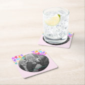 Gelukkige Valentijnsdag Mooie Pastel Hartjes Foto Kartonnen Onderzetters (Insitu)