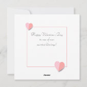 Gelukkige Valentijnsdag Mooie Trendy Groet Feestdagenkaart (Achterkant)