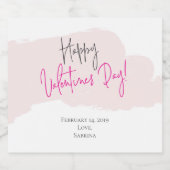 Gelukkige Valentijnsdag mousserende wijn etiketten (Enkel label)
