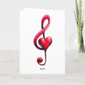 Gelukkige Valentijnsdag Muziek van de Liefde Kaart (Achterkant)