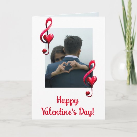 Gelukkige Valentijnsdag Muziek van de Liefde Kaart (Voorkant)