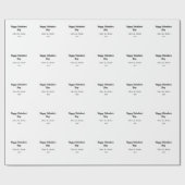 Gelukkige Valentijnsdag naam datum eenvoudig minim Cadeaupapier (Vlak)