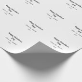 Gelukkige Valentijnsdag naam datum eenvoudig minim Cadeaupapier (Hoek)