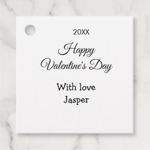 Gelukkige Valentijnsdag naam liefde eenvoudig jaar Bedankjes Labels