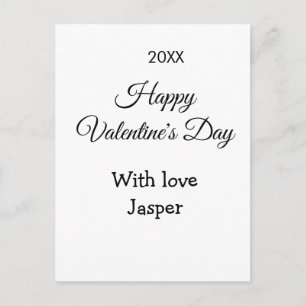 Gelukkige Valentijnsdag naam liefde eenvoudig jaar Briefkaart