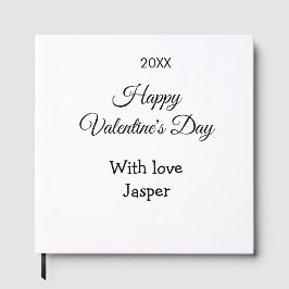 Gelukkige Valentijnsdag naam liefde eenvoudig jaar Gastenboek