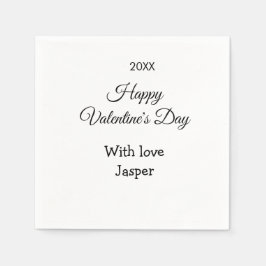 Gelukkige Valentijnsdag naam liefde eenvoudig jaar Servet