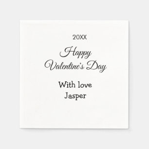Gelukkige Valentijnsdag naam liefde eenvoudig jaar Servet