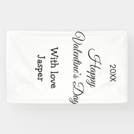 Gelukkige Valentijnsdag naam liefde eenvoudig jaar Spandoek