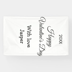 Gelukkige Valentijnsdag naam liefde eenvoudig jaar Spandoek