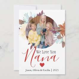 Gelukkige Valentijnsdag Nana, oma Eenvoudige foto Feestdagenkaart