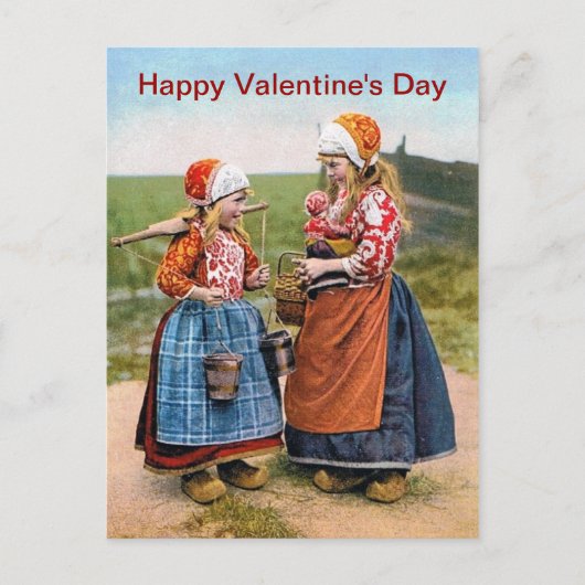 GELUKKIGE VALENTIJNSDAG NEDERLANDSE ZUSSEN POST KA FEESTDAGENKAART (Voorkant)