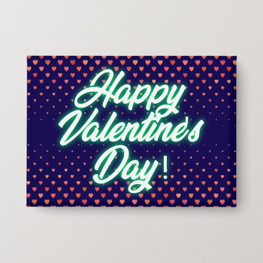 Gelukkige Valentijnsdag Neon Design-23692 Button (Voorkant)
