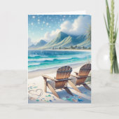 Gelukkige Valentijnsdag | Oceaangolven en bergen Kaart (Voorkant)