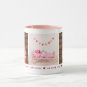 Gelukkige Valentijnsdag Oma 3 Foto Custom Mok (Midden)