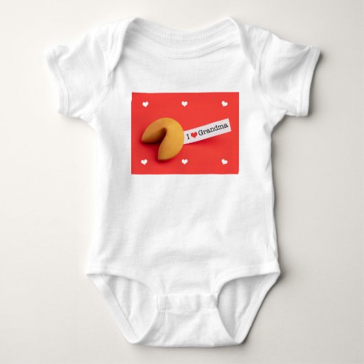 Gelukkige Valentijnsdag Oma Fortune Cookie Romper (Voorkant)