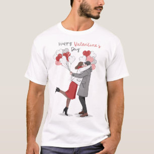 Gelukkige Valentijnsdag ontwerp T-shirt