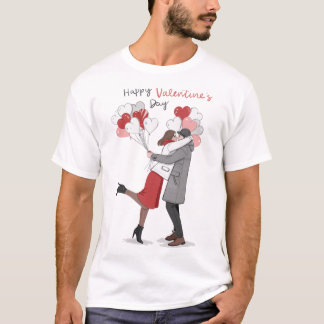 Gelukkige Valentijnsdag ontwerp T-shirt