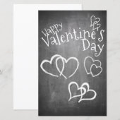 Gelukkige Valentijnsdag op een krijtbord (Voorkant / Achterkant)