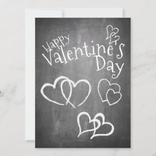 Gelukkige Valentijnsdag op een krijtbord