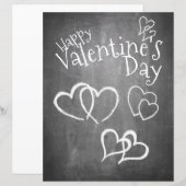 Gelukkige Valentijnsdag op een krijtbord (Voorkant / Achterkant)