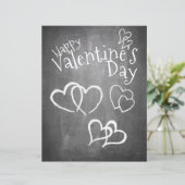Gelukkige Valentijnsdag op een krijtbord (Staand voorkant)