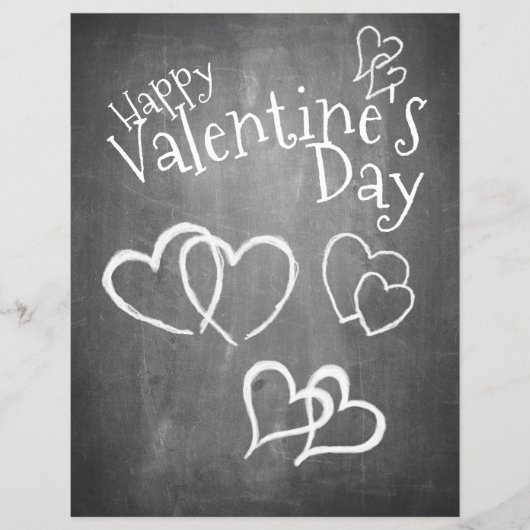 Gelukkige Valentijnsdag op een krijtbord (Voorkant)