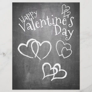 Gelukkige Valentijnsdag op een krijtbord