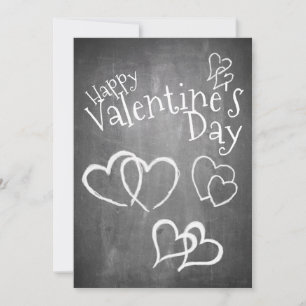 Gelukkige Valentijnsdag op een krijtbord