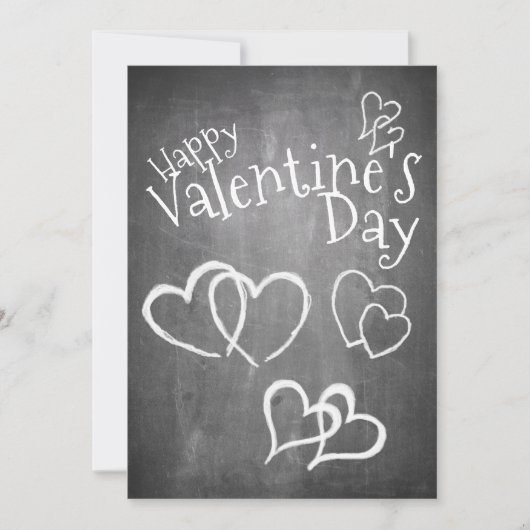 Gelukkige Valentijnsdag op een krijtbord (Voorkant)