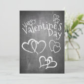 Gelukkige Valentijnsdag op een krijtbord (Staand voorkant)