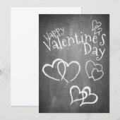 Gelukkige Valentijnsdag op een krijtbord (Voorkant / Achterkant)