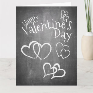 Gelukkige Valentijnsdag op een krijtbord Kaart