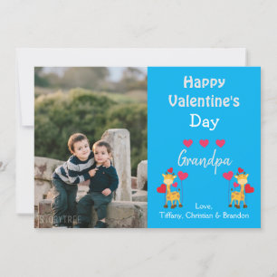 Gelukkige Valentijnsdag Opa Foto Safari Kaart