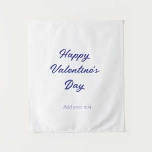 Gelukkige Valentijnsdag paarse naam voeg berichtte Wandkleed