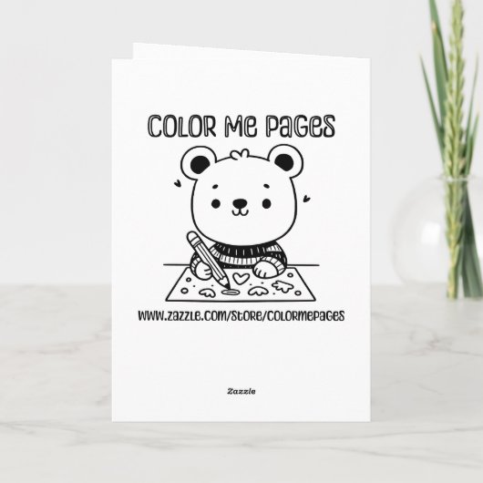 Gelukkige Valentijnsdag | Pagina Kleur mij Kaart (Achterkant)