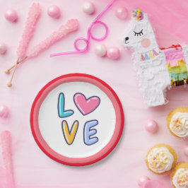 Gelukkige Valentijnsdag Papieren Bordje