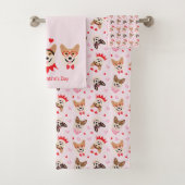 Gelukkige Valentijnsdag Pembroke Welsh Corgi Dogs Bad Handdoek (Insitu)