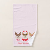 Gelukkige Valentijnsdag Pembroke Welsh Corgi Dogs Bad Handdoek (Handdoek)