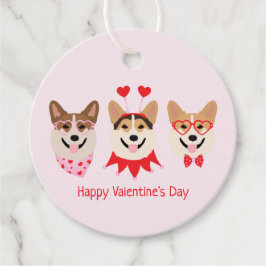 Gelukkige Valentijnsdag Pembroke Welsh Corgi Dogs Bedankjes Labels