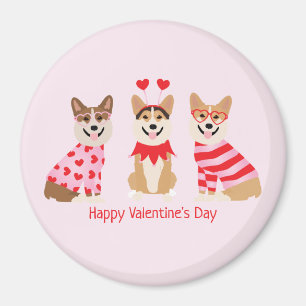Gelukkige Valentijnsdag Pembroke Welsh Corgi Dogs Magneet