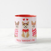 Gelukkige Valentijnsdag Pembroke Welsh Corgi Dogs Mok (Midden)