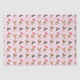 Gelukkige Valentijnsdag Pembroke Welsh Corgi Dogs Tissuepapier