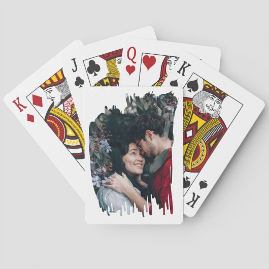 Gelukkige Valentijnsdag penseelstreek aangepaste f Pokerkaarten (Achterkant)