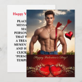 Gelukkige Valentijnsdag Persoonlijke Spierbundel Feestdagenkaart (Voorkant / Achterkant)