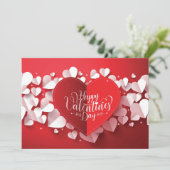 Gelukkige Valentijnsdag Plat Kaart (Staand voorkant)
