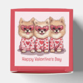 Gelukkige Valentijnsdag Pommerse honden Bedankdoosjes (Bovenkant)