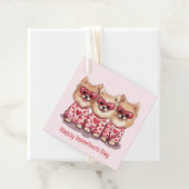 Gelukkige Valentijnsdag Pommerse honden Bedankjes Labels (In situ)